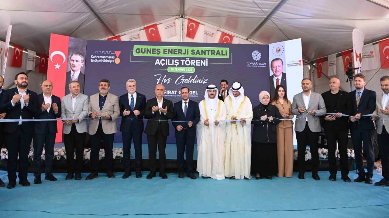 Kahramanmaraş G&uuml;neş Enerji Santrali hizmete a&ccedil;ıldı
