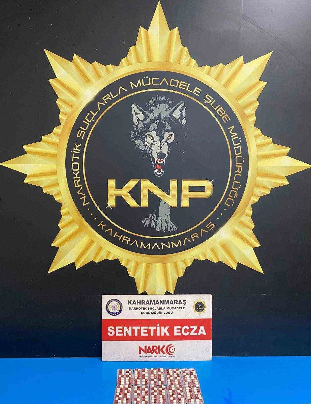 Kahramanmaraş&rsquo;ta 184 adet sentetik ecza ele ge&ccedil;irildi
