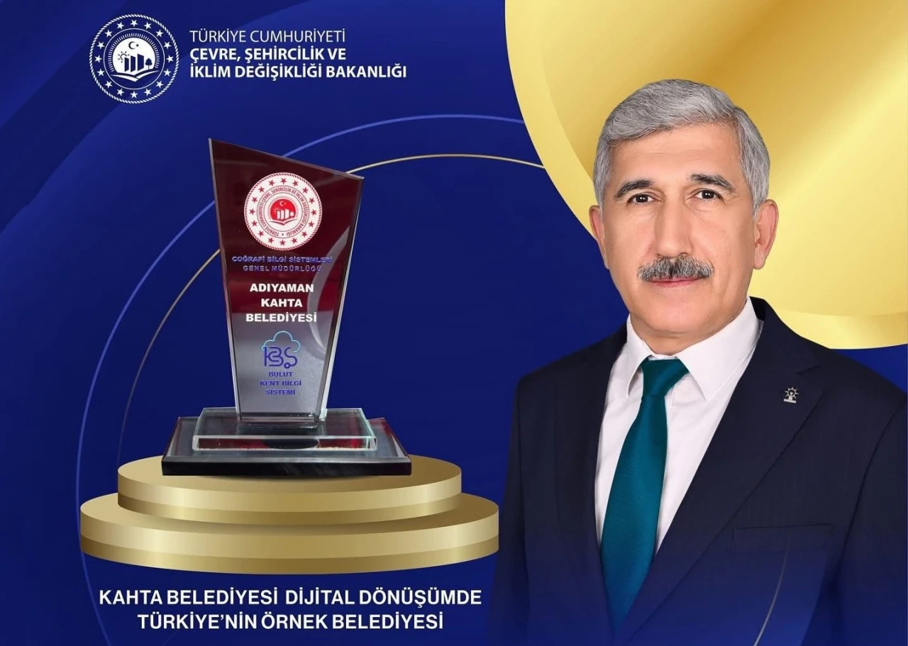 Kahta Belediyesi’ne Dijital Belediyecilikte &quot;Başarı Ödülü&quot; verildi

