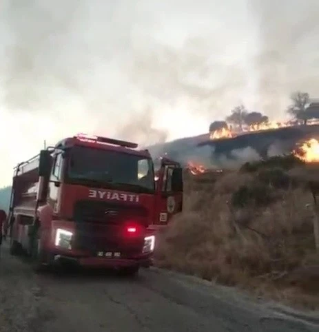 Kahta&rsquo;da anız yangını k&ouml;ye kadar ulaştı
