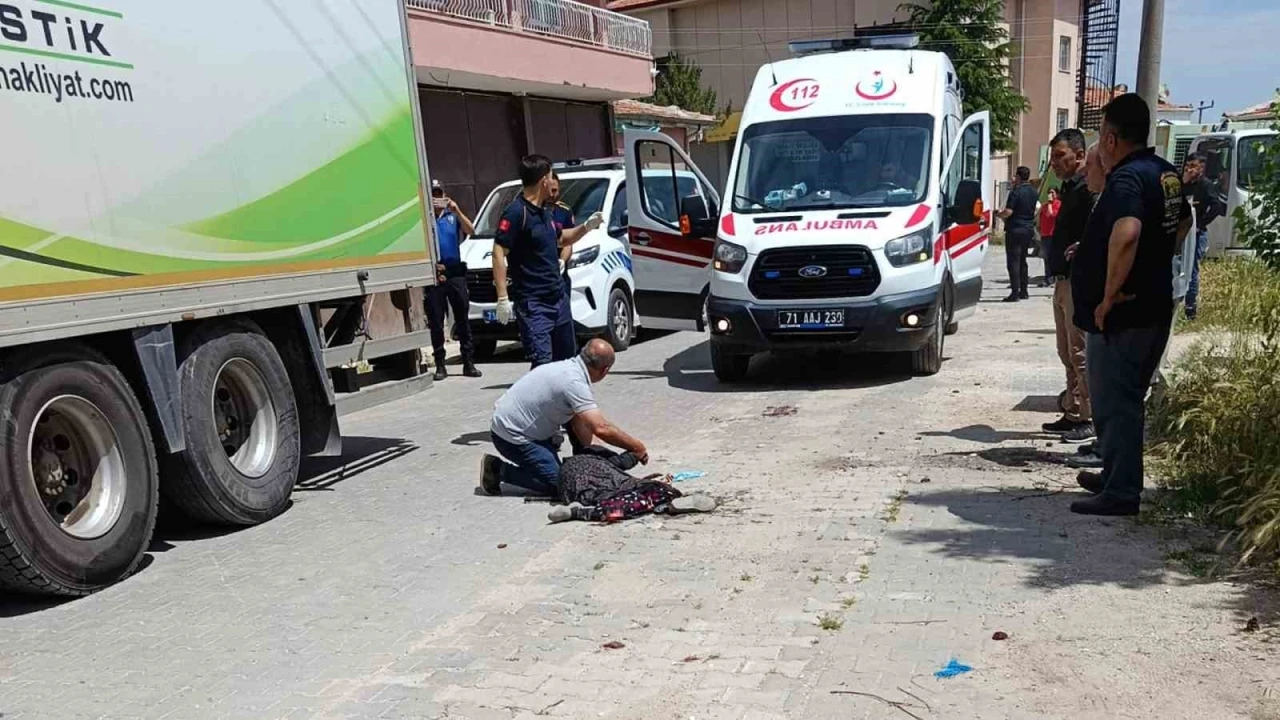 Kamyonun &ccedil;arptığı yaşlı kadın ağır yaralandı
