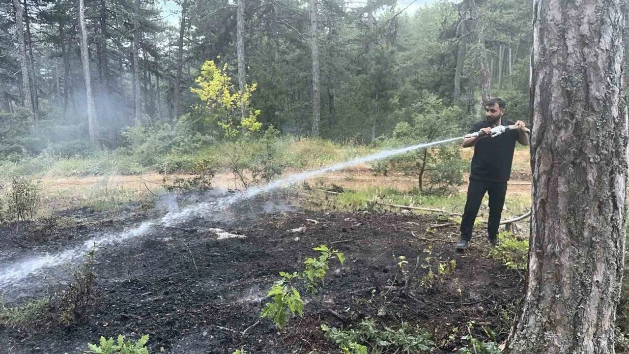 Karab&uuml;k&rsquo;te &ouml;rt&uuml; yangını b&uuml;y&uuml;meden s&ouml;nd&uuml;r&uuml;ld&uuml;
