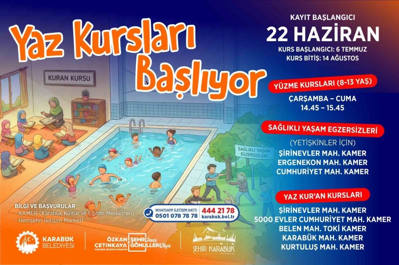 Karab&uuml;k&rsquo;te yaz kursları i&ccedil;in kayıtlar başladı
