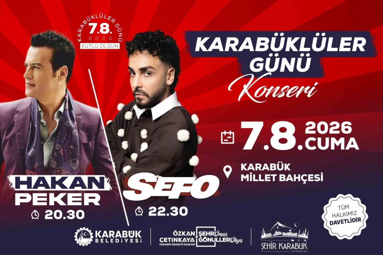 Karab&uuml;kl&uuml;ler G&uuml;n&uuml;&rsquo;nde Hakan Peker ve Sefo sahne alacak

