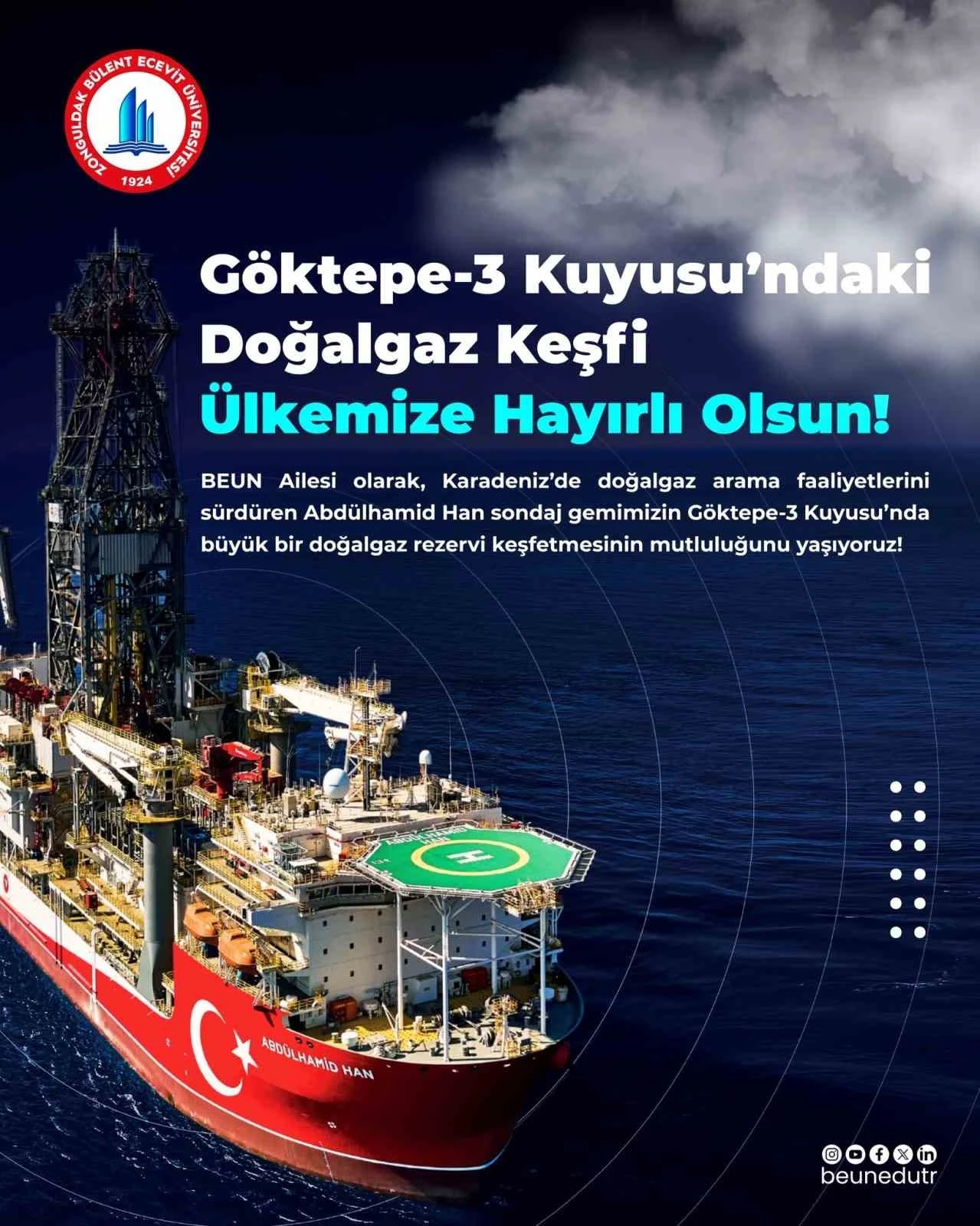 Karadeniz’deki doğalgaz keşfine BEUN’dan destek mesajı

