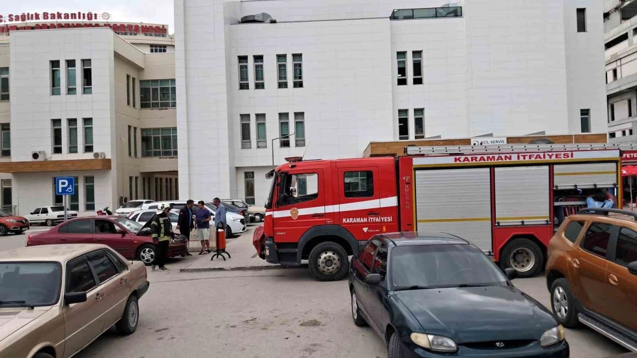 Karaman’da araç yanıyor ihbarı ekipleri harekete geçirdi
