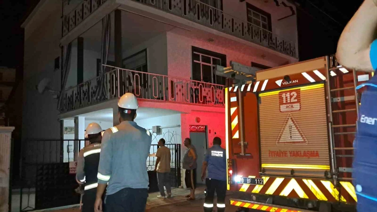 Karaman’da ev yangını korkuttu
