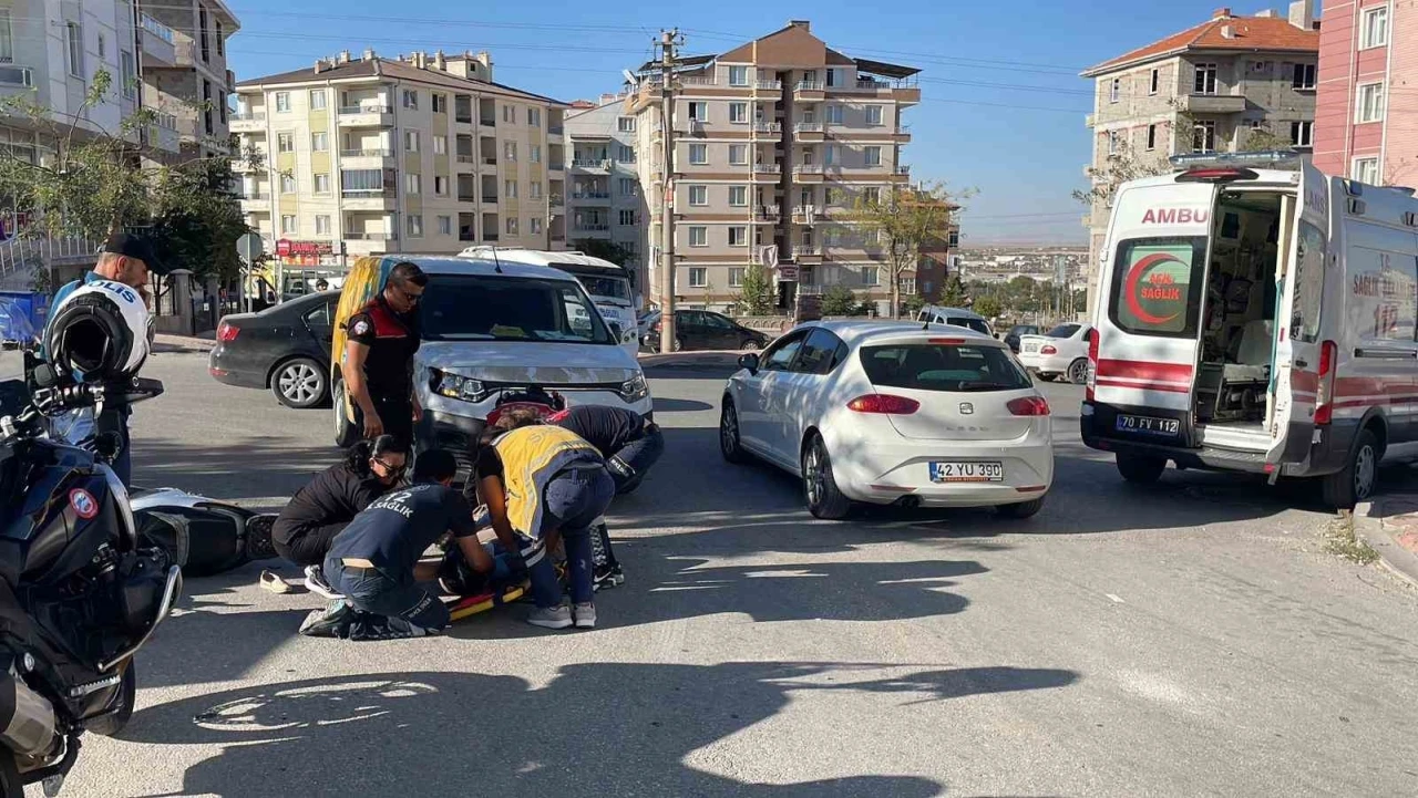 Karaman’da kargo aracıyla çarpışan elektrikli bisikletin sürücüsü yaralandı
