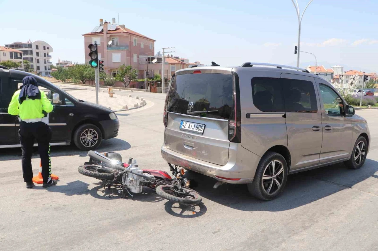 Karaman&rsquo;da motosiklet kazası: 1 yaralı
