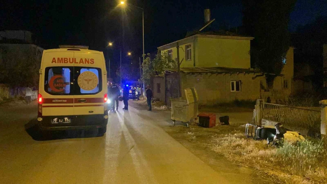 Karaman’da otomobille çarpışan motosikletli kurye yaralandı

