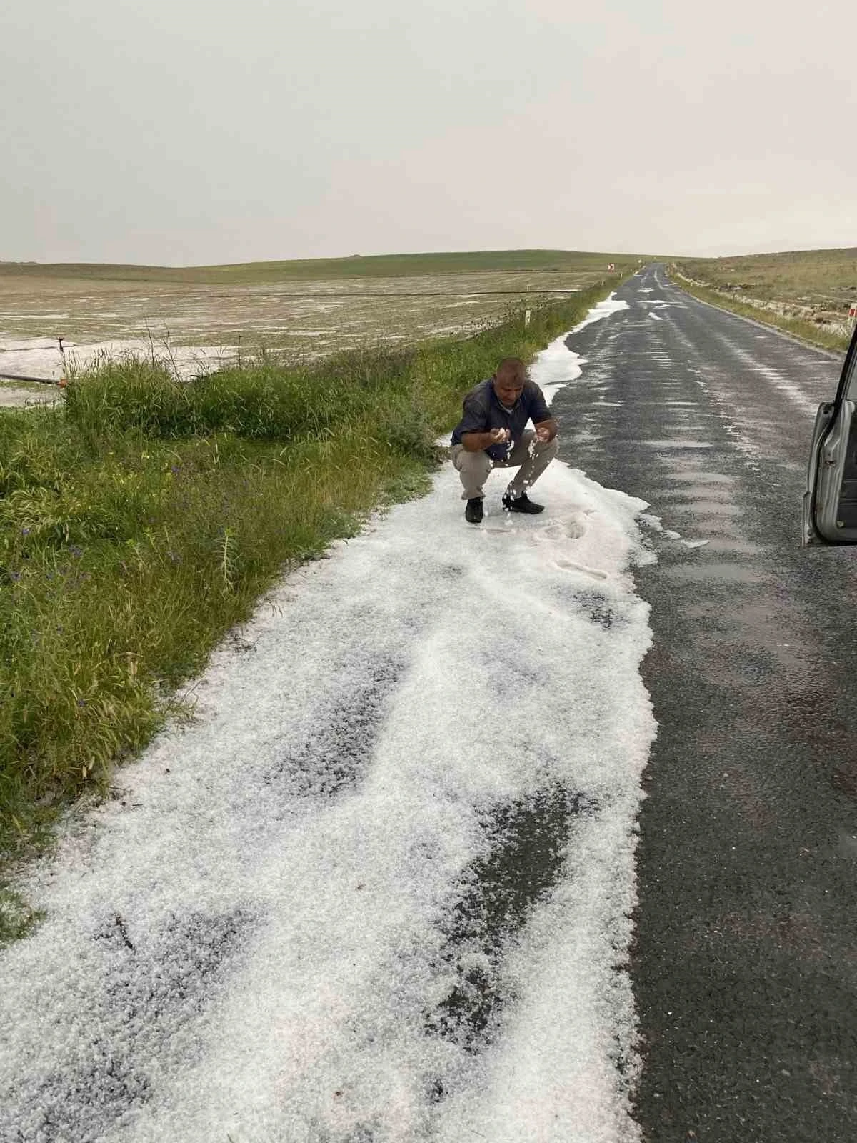 Karapınar’da sağanak yağış
