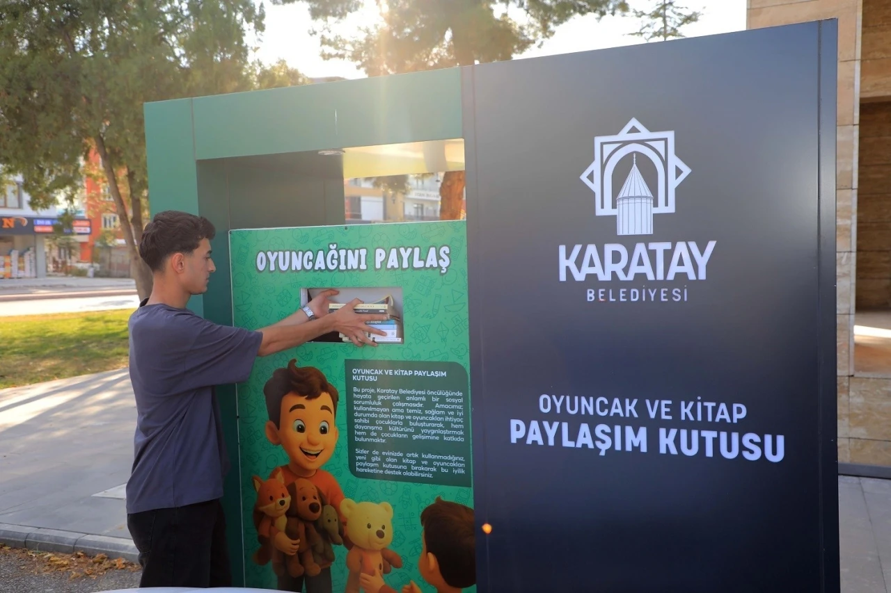 Karatay’da oyuncak ve kitap paylaşım kumbaraları hizmette
