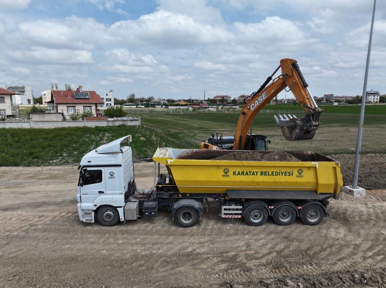 Karatay’ın yeni ulaşım aksında altyapı çalışmaları başladı

