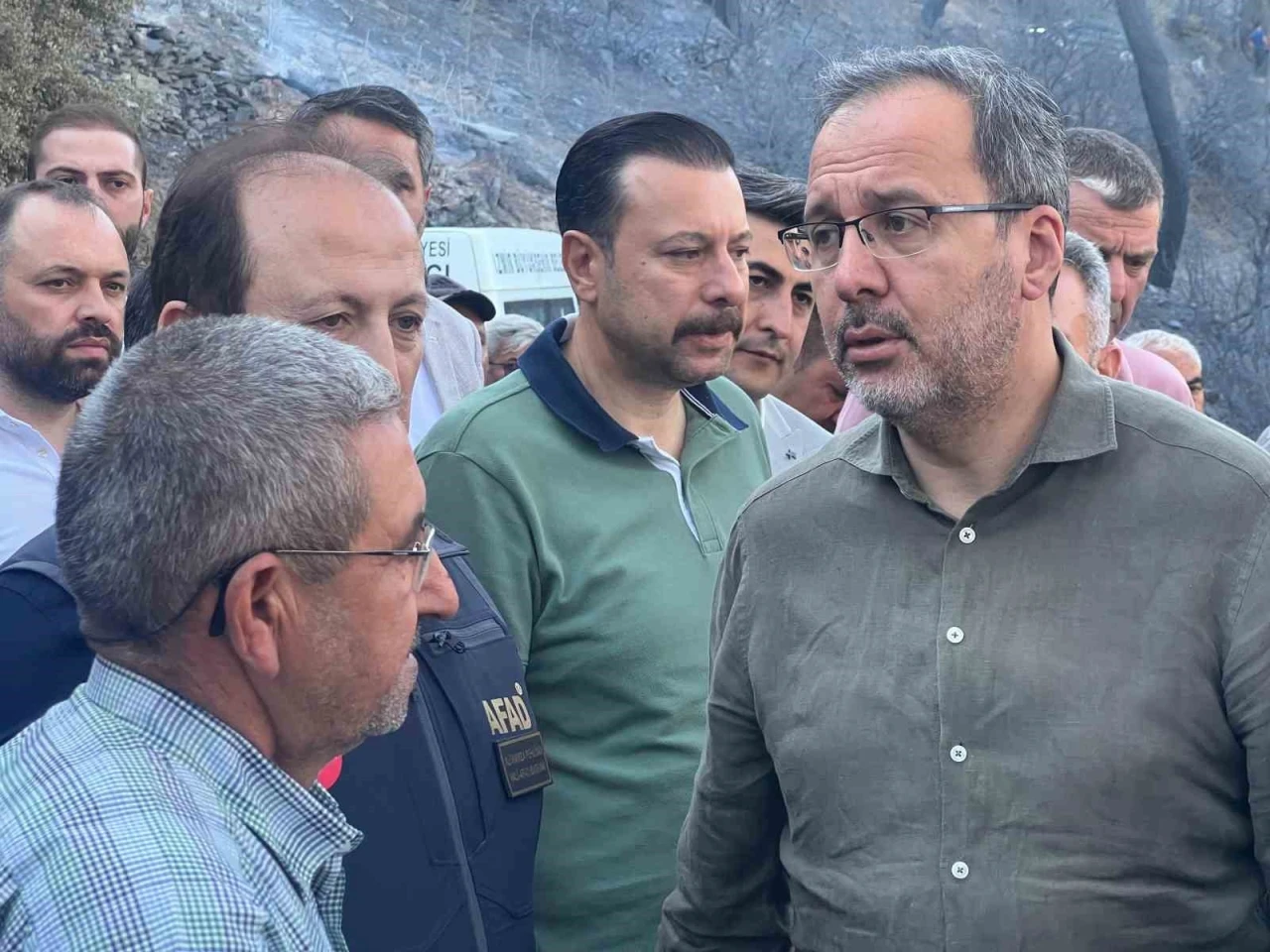 Kasapoğlu, yangın bölgesinde incelemelerde bulundu
