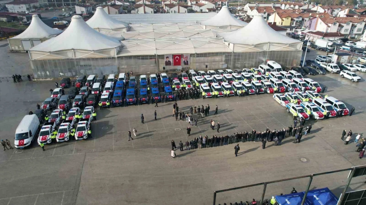 Kastamonu’da 84 araç, törenle emniyet ve jandarmaya tahsis edildi
