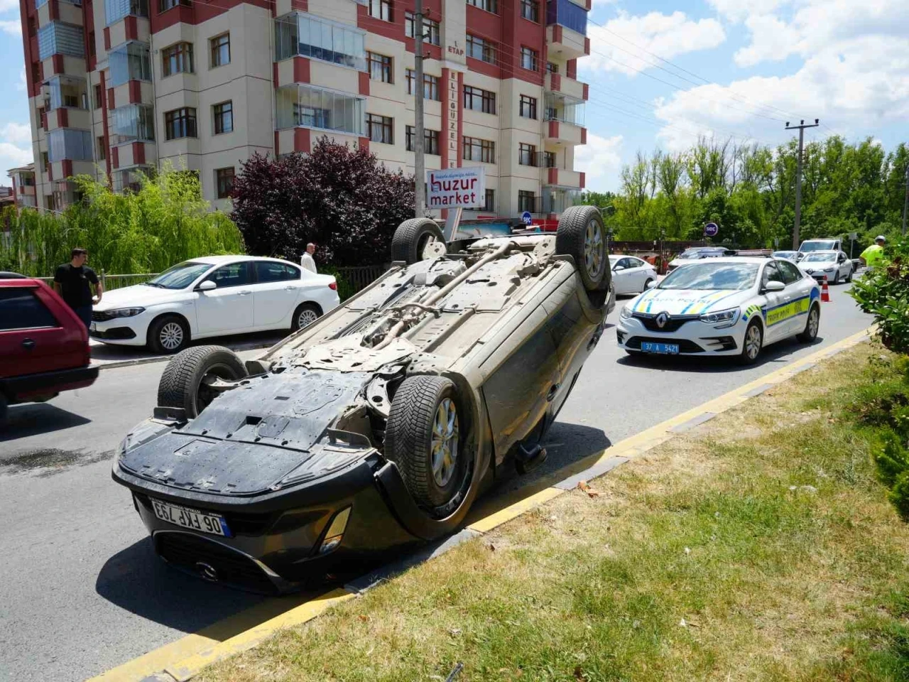 Kastamonu&rsquo;da otomobil takla attı: 1 yaralı
