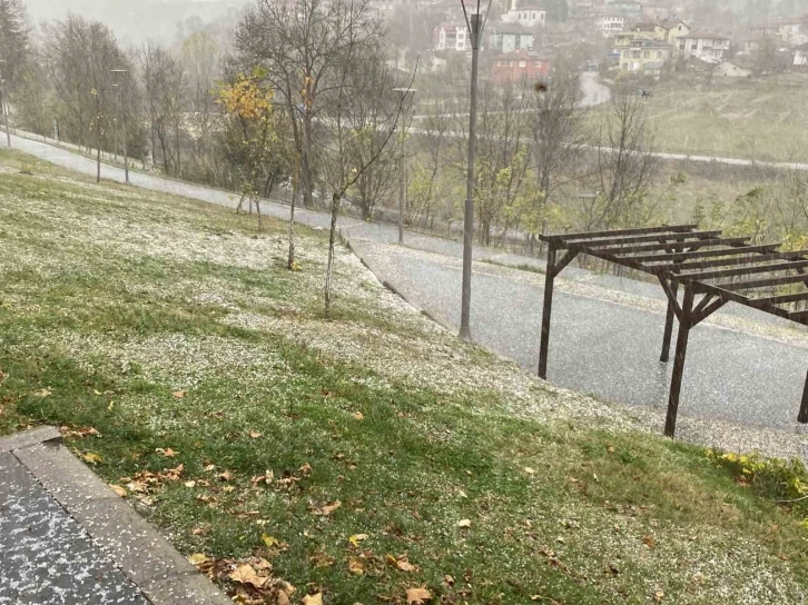 Kavak’ta fırtına ve dolu yağışı
