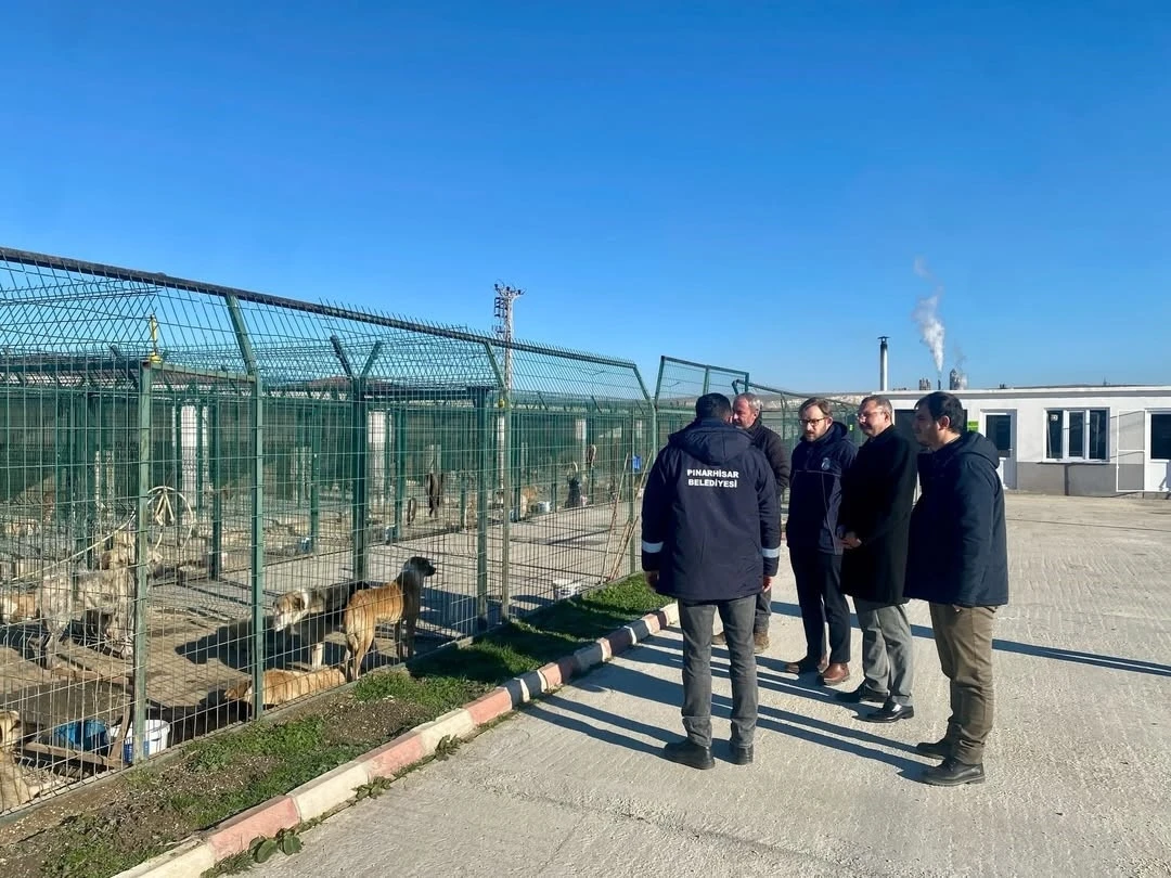 Kaymakam &Ouml;zderin, Pınarhisar Ge&ccedil;ici Hayvan Bakım ve G&ouml;zlem Merkezi&rsquo;nde incelemelerde bulundu
