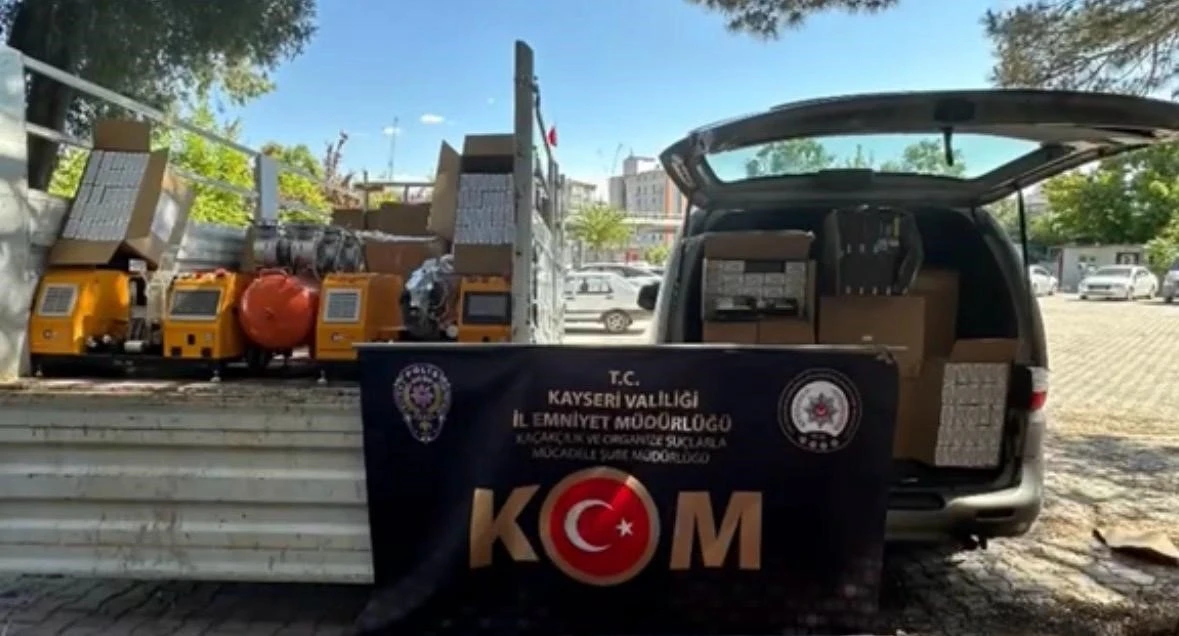 Kayseri&rsquo;de 1 milyon 50 bin adet makaron ele ge&ccedil;irildi: 1 g&ouml;zaltı
