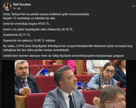 Kayseri’ye su parası övgüsü

