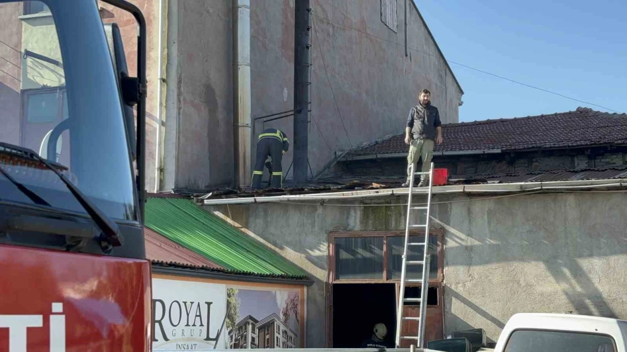 Kazan dairesinde çıkan yangın korkuttu