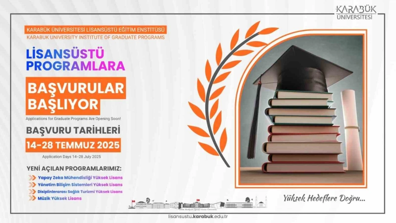 KBÜ’de lisansüstü programlara başvurular 14 Temmuz’da başlayacak
