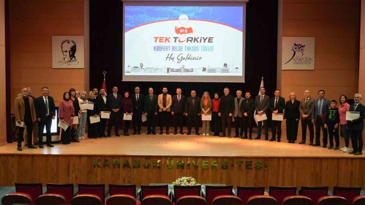 KBÜFEST’e katkı sunanlara teşekkür belgesi
