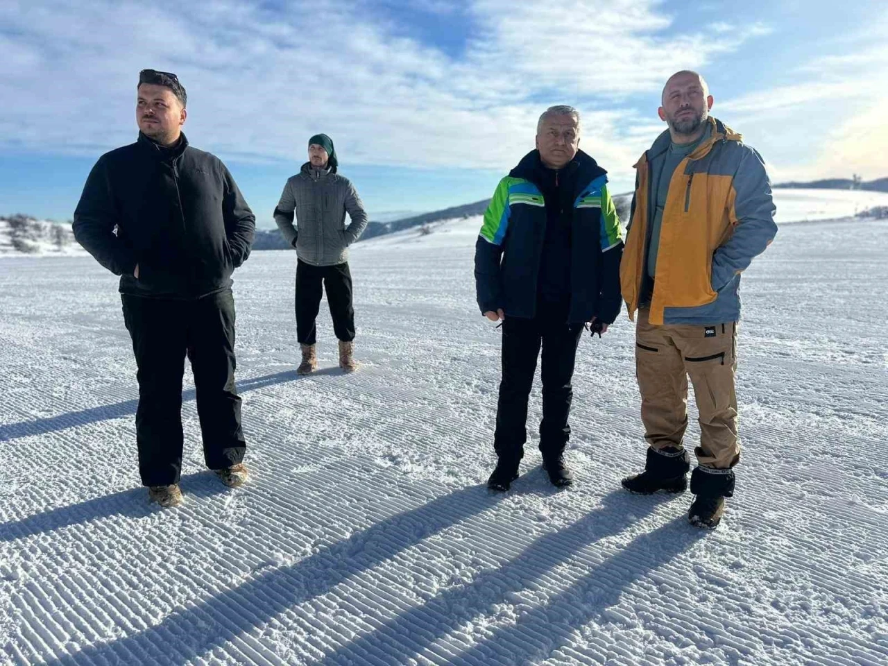 Keltepe kayak festivali &ouml;ncesi hazırlıklar yerinde incelendi
