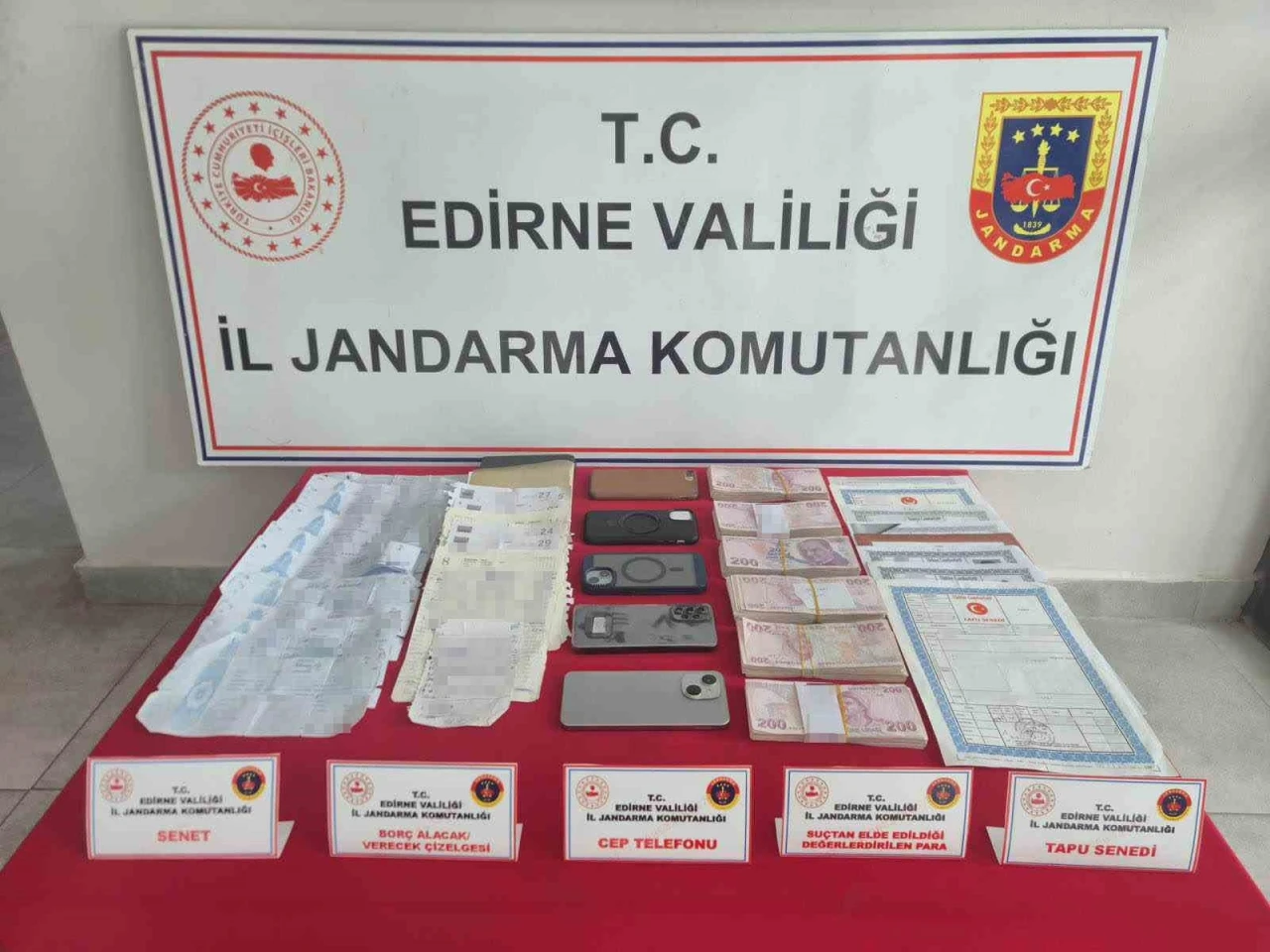 Keşan&rsquo;da 6 ş&uuml;pheli "tefecilik" iddiasıyla g&ouml;zaltına alındı
