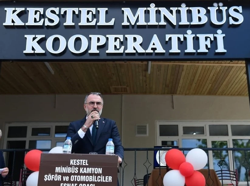 Kestel Minibüs Kooperatifi yeni yüzüyle hizmete açıldı
