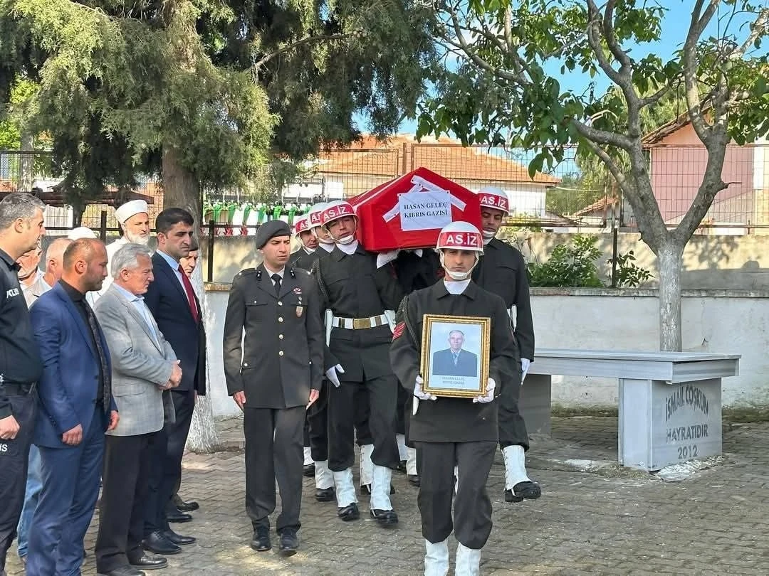 Kıbrıs Gazisi Hasan Geleç son yolculuğuna uğurlandı
