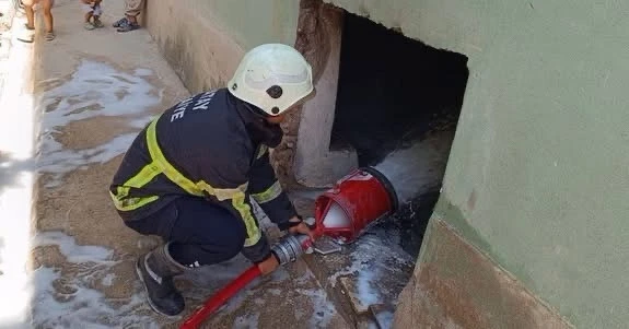 Kırıkhan&rsquo;da odunluk yangını
