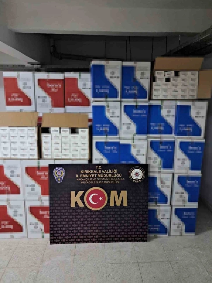 Kırıkkale&rsquo;de 1 milyon 800 bin adet makaron ele ge&ccedil;irildi
