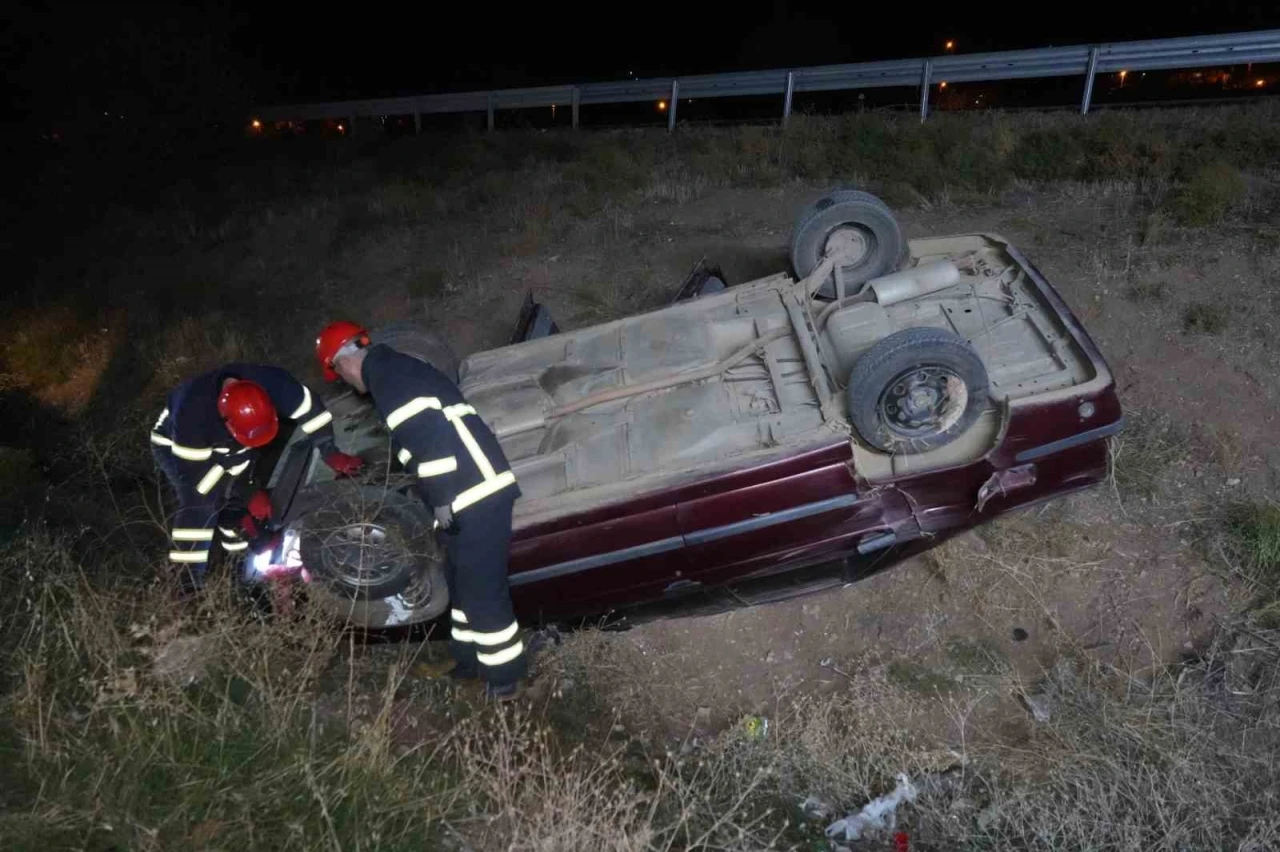 Kırıkkale’de otomobil takla attı: 1 yaralı

