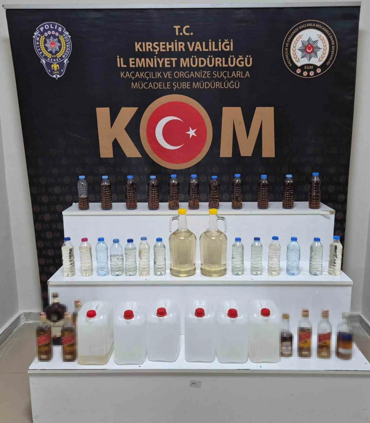 Kırşehir&rsquo;de ka&ccedil;ak alkol operasyonu
