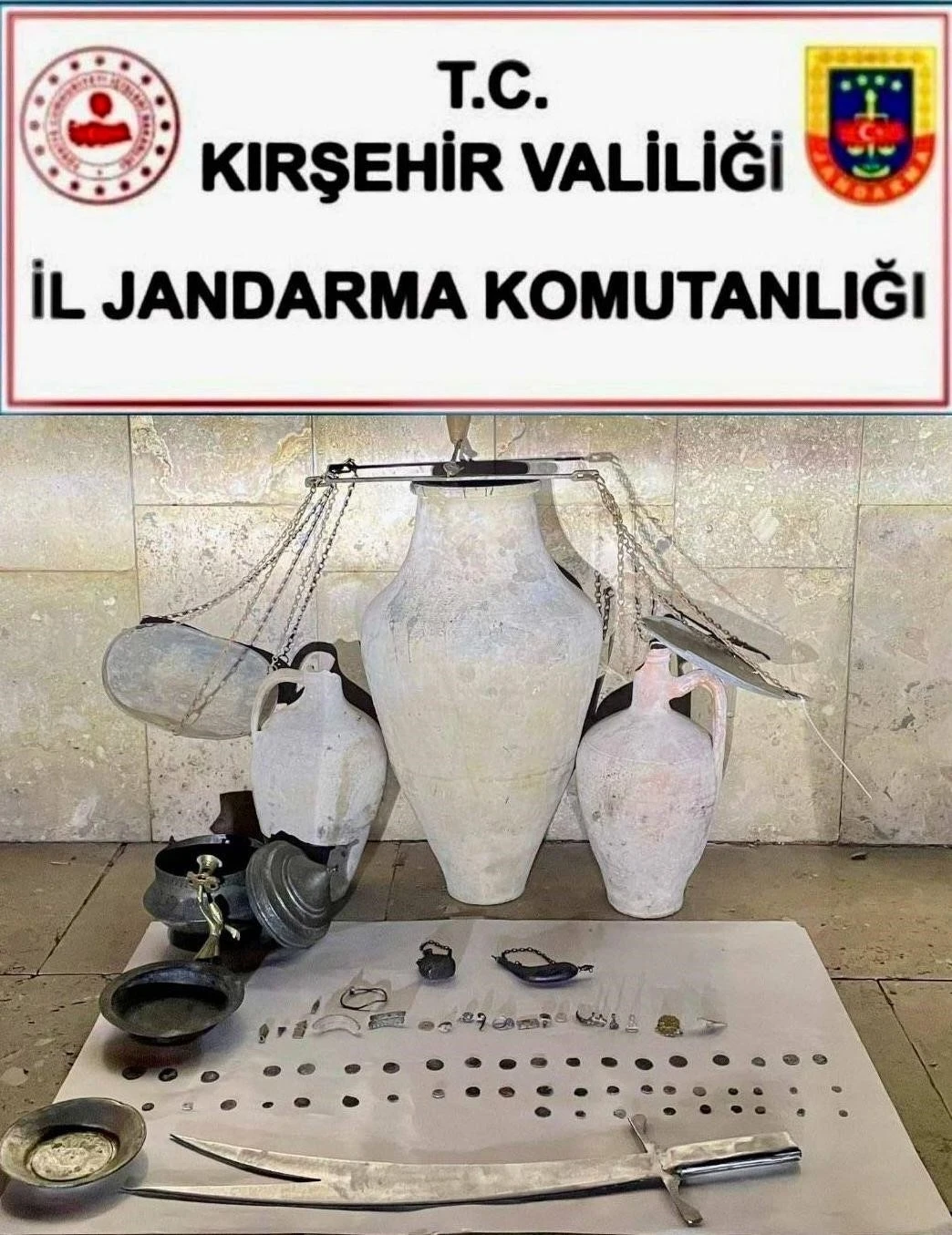 Kırşehir’de tarihi eser kaçakçılığı operasyonu: 79 adet tarihi obje ele geçirildi

