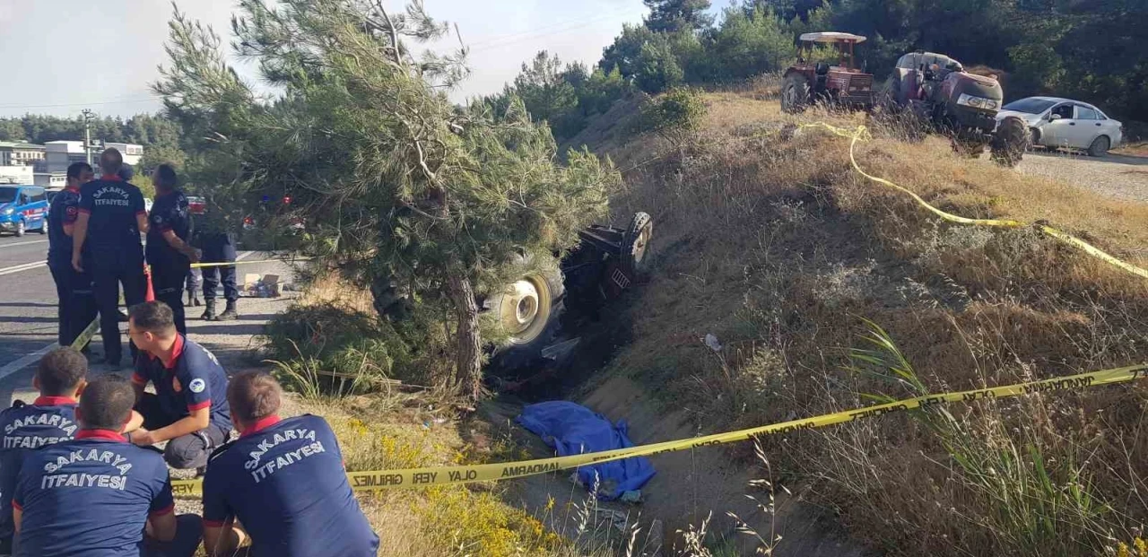 Kızının kullandığı traktörde can verdi
