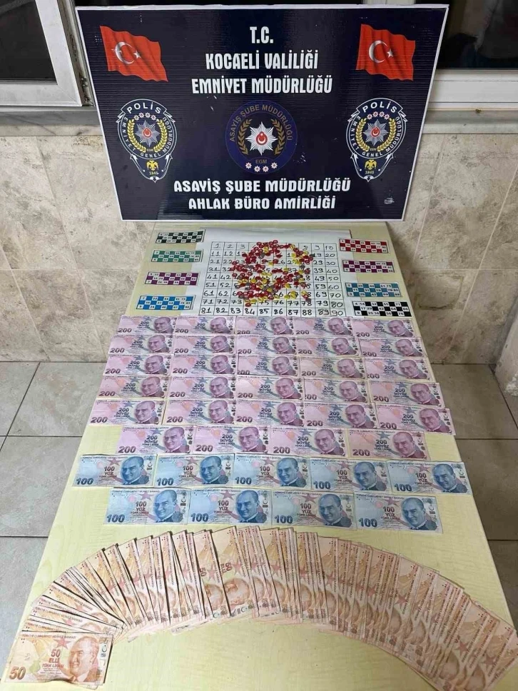 Kocaeli’de kumar operasyonu: 6 kişiye 38 bin TL ceza

