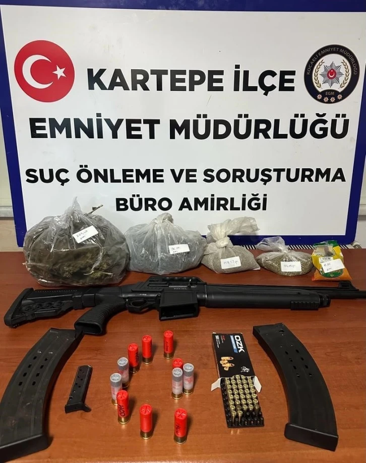 Kocaeli&rsquo;de ş&uuml;phelinin evine yapılan baskında uyuşturucu ele ge&ccedil;irildi
