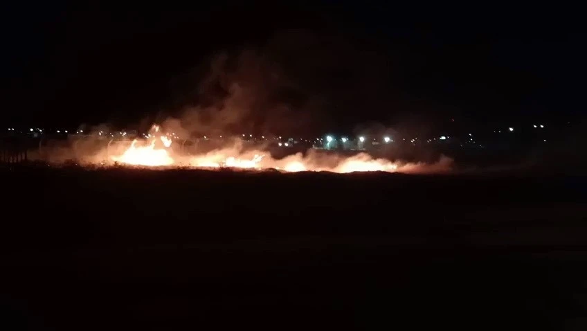 Konteynerler bölgesinde yangın