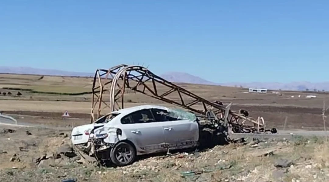 Kontrolden çıkan otomobil elektrik direğini devirdi: 1 yaralı