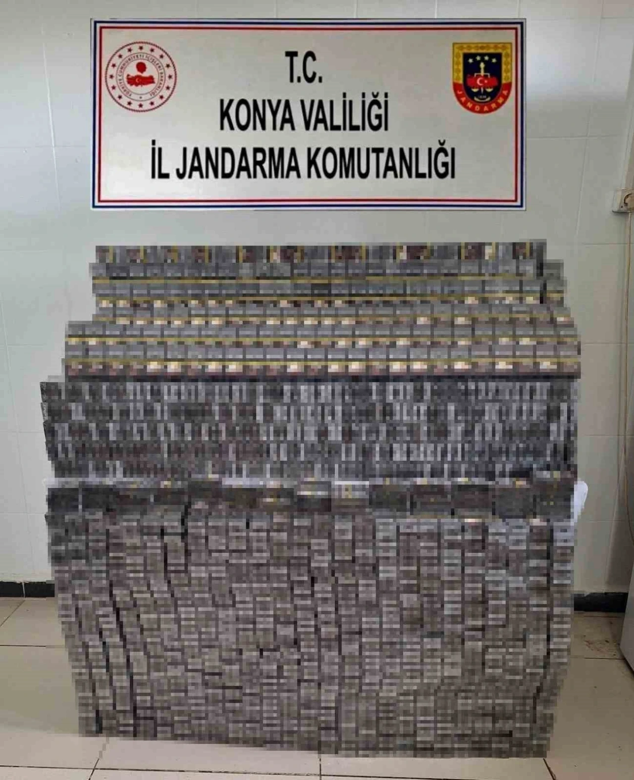 Konya’da jandarmadan kaçak sigara operasyonu
