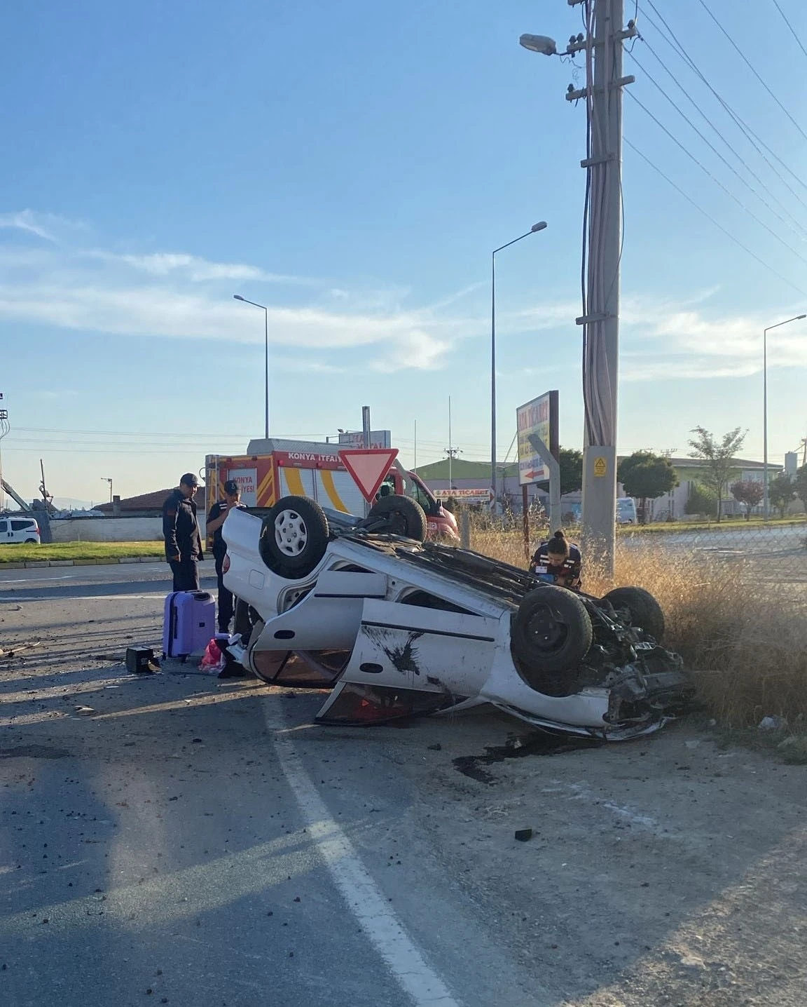 Konya’da otomobil takla attı: 5 yaralı
