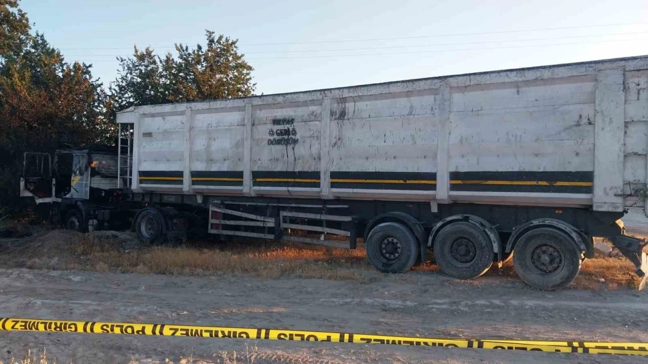 Konya’da tırda çıkan yangında sürücü öldü