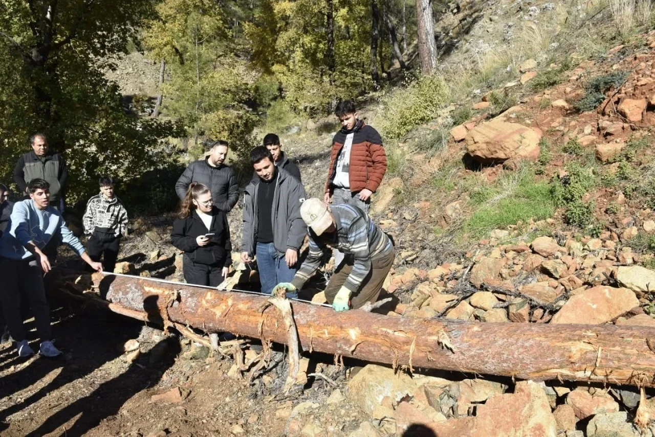 K&ouml;yceğiz&rsquo;de Ormancılık Y&uuml;ksek Okulu &ouml;ğrencileri saha uygulamalarına katıldı
