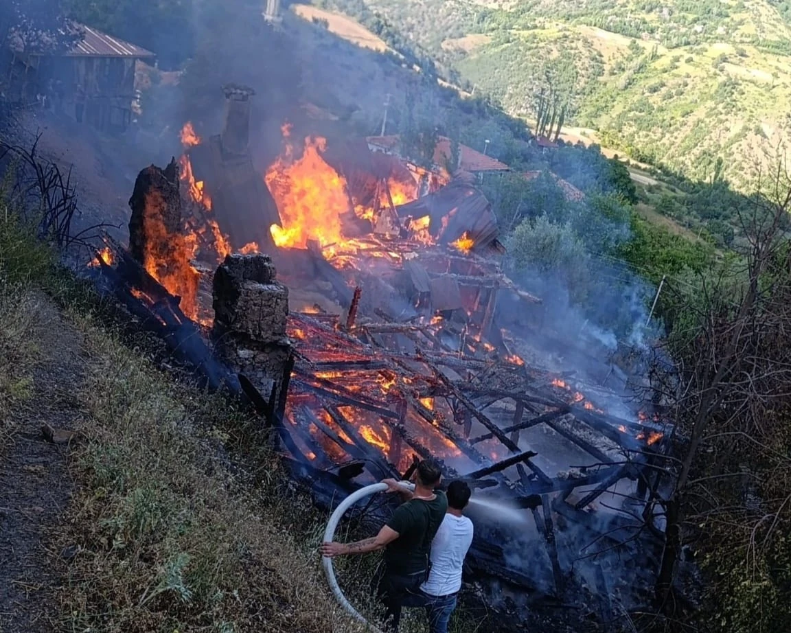 Köyde çıkan yangın 2 evi küle çevirdi
