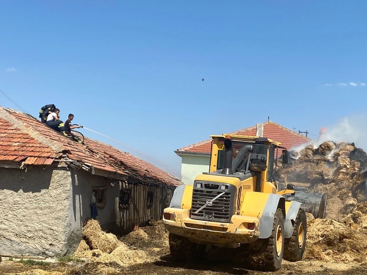 Kulu’da saman balyası yangını
