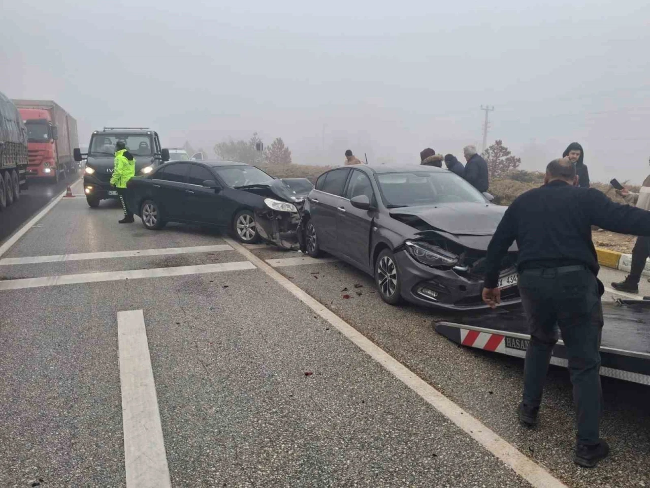 Kulu&rsquo;da yoğun sis ulaşımı olumsuz etkiledi
