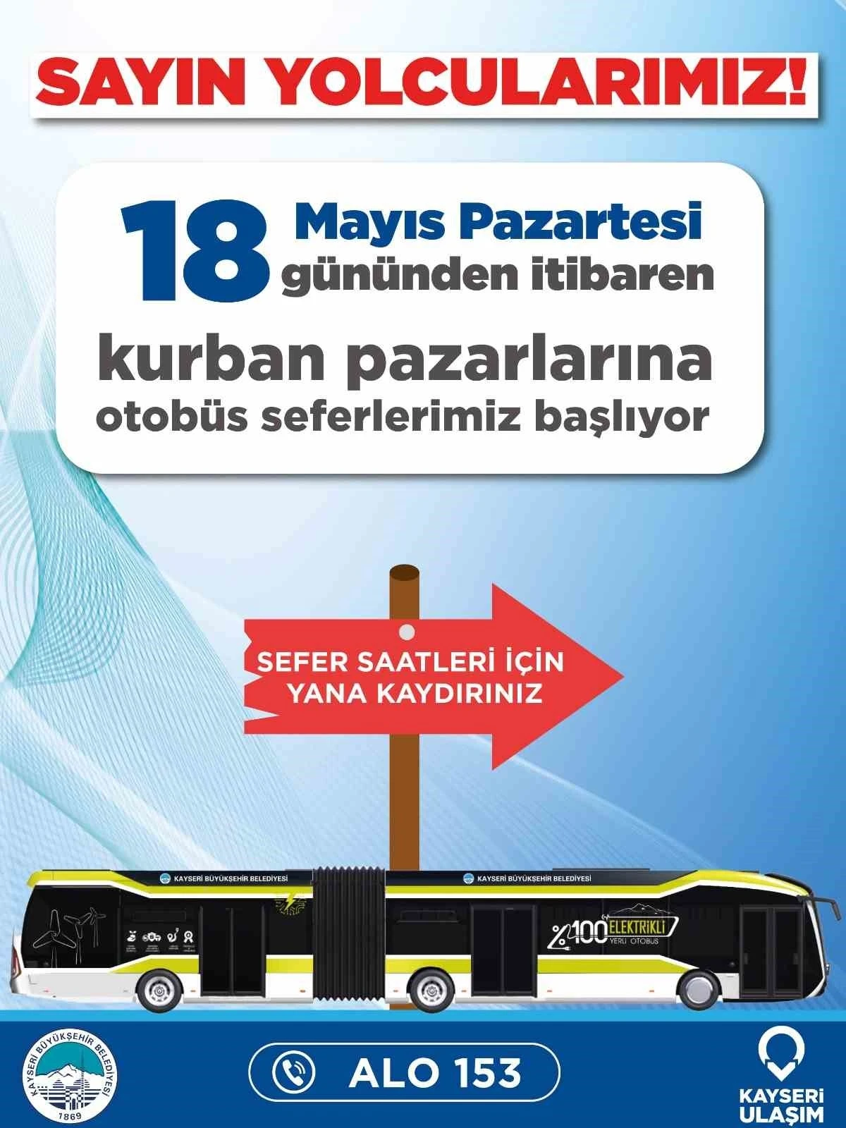 Kurban Pazarları&rsquo;na otob&uuml;s seferleri başlıyor
