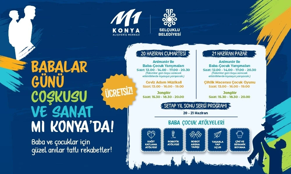 M1 Konya AVM&rsquo;de Babalar G&uuml;n&uuml; etkinlikleri
